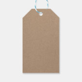 お洒落タイポグラフィ赤と白ジンジャーブレッドマン ギフトタグ (裏面)