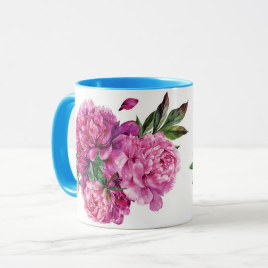 「お洒落チャーム水の色インスパイアはBo マグカップ (正面左)