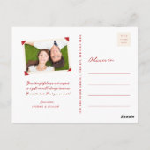 お洒落ツバメカラフル春の花 ポストカード (裏面)