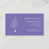 お洒落ツリーオブライフスケッチラベンダーパープル 名刺 (正面)
