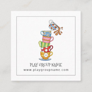 お洒落ティーカップ遊マムグループカスタム コーリングカード