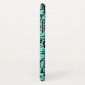 お洒落ティール(緑がかった色)ウサギバニースケッチモノグラム Case-Mate iPhoneケース (裏面/右)