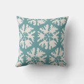 お洒落ティール（緑がかった色）モダンクリスマススター装飾用クッション クッション (裏面)