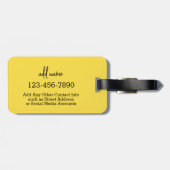 お洒落デイジーカスタム文字とカラー編集可能 ラゲッジタグ (裏面横)