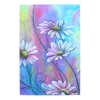 お洒落デイジーカラフルプリントオン金属プリント メタルプリント