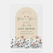 お洒落デイジーフラワーベビーイン開花歓迎 アクリルサイン (正面)