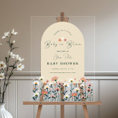 お洒落デイジーフラワーベビーイン開花歓迎 アクリルサイン