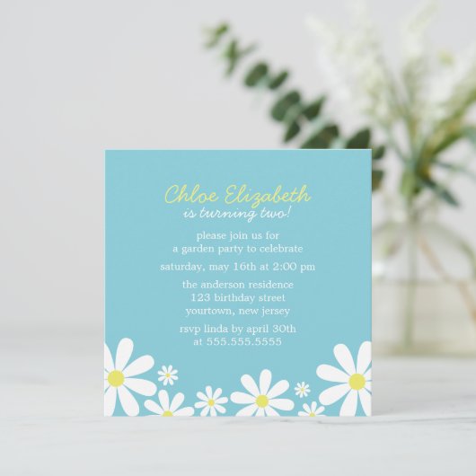 お洒落デイジー誕生日会 招待状 (スタンド正面)