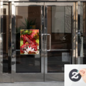 お洒落デイジー馬のフィールド抽象芸術アート ウィンドウサイン (オフィスドア)