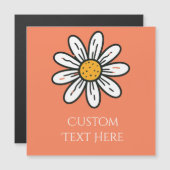 お洒落デイジー-よくはしゃぐフローラ マグネット招待状 (正面/裏面)