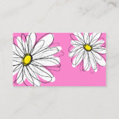 お洒落デイジー – ピンク 名刺 (裏面)