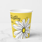お洒落デイジー- 40thまカスタムたは誕生日パーティー 紙コップ (裏面)