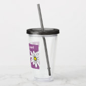 お洒落デイジー- orchid -トレンディースクリプト名 アクリルタンブラー (左)