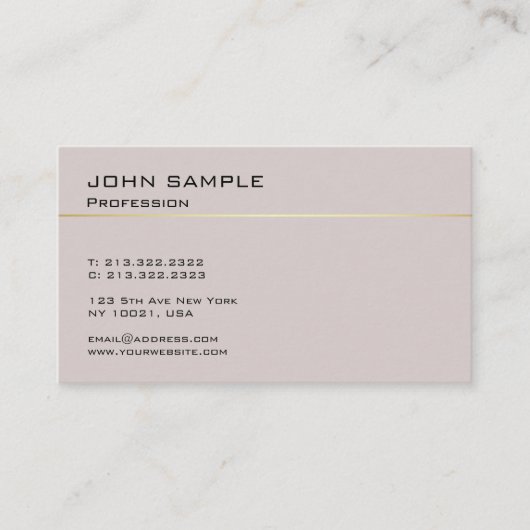 お洒落デザインプロフェッショナルエレガントハーモニックカラー 名刺 (正面)