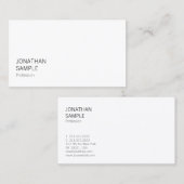 お洒落デザインモダントレンディーカッコいいプロフェッショナルプレーン 名刺 (正面/裏面)