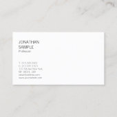 お洒落デザインモダントレンディーカッコいいプロフェッショナルプレーン 名刺 (裏面)