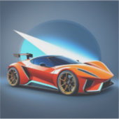 お洒落デザイン付きスポーツモダン車 シール (正面)