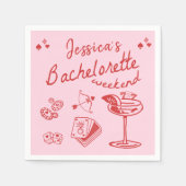 お洒落トランプのポーカーカクテルバチェロレッテ スタンダードカクテルナプキン (正面)