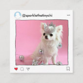 お洒落トレンディーインフルエンサーQRコード スクエア名刺 (正面)