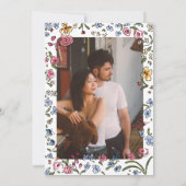 お洒落トレンディー結婚のQRコード写真 招待状 (裏面)