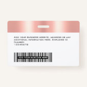 お洒落トレンディーGlam従業員フォトコードロゴ名 バッジ (裏面)