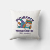 お洒落トレーニング猫 クッション (裏面)