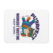 お洒落トレーニング猫 マグネット (横)