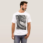 「お洒落ドラゴンウォーターTシャツ」 Tシャツ (正面フル)