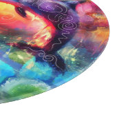 お洒落ドルフィン沿岸航海のフローラティール（緑がかった色） カッティングボード (角)