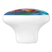 お洒落ドルフィン沿岸航海のフローラティール（緑がかった色） セラミックノブ (側面)