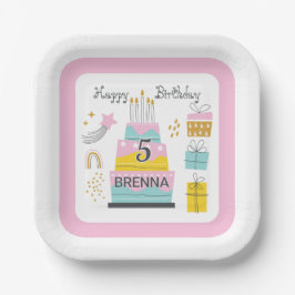 お洒落ハッピーバースデーパーティー ペーパープレート