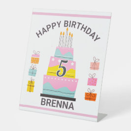 お洒落ハッピーバースデーパーティー 台座サイン