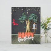 お洒落ハッピーバースデー超現実変質美術紙 (スタンド正面)