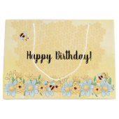 お洒落ハッピーバースデー ラージペーパーバッグ (正面)