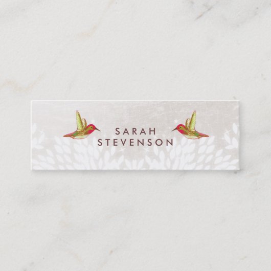お洒落ハミングバードin白葉クリエイティブ スキニー名刺 (正面)
