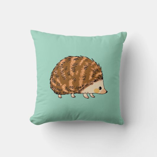 お洒落ハリネズミかわいい森の動物 クッション (正面)
