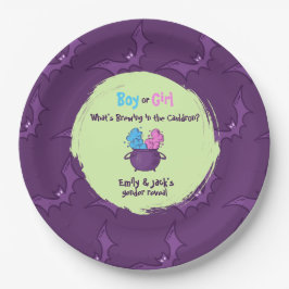 お洒落ハロウィン「女の子か男の子？」 性別の表示 ペーパープレート