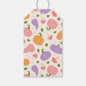 お洒落ハロウィーンのカボチャとキノコ ギフトタグ (裏面)