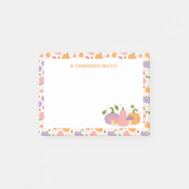 お洒落ハロウィーンのカボチャとキノコ ポストイット