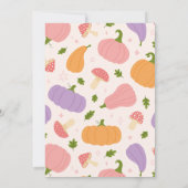 お洒落ハロウィーンのカボチャとキノコ 招待状 (裏面)