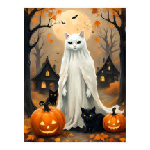 お洒落ハロウィーンの夜 – Ghostly Cat