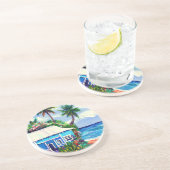 お洒落ハワイアンビーチコテージ コースター (側面)