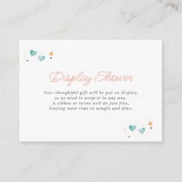 お洒落ハートと星ディスプレイシャワー エンクロージャーカード