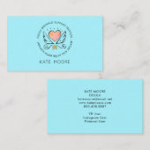 お洒落ハートウイングダラまたは助産師誕生コーチ 名刺 (正面/裏面)