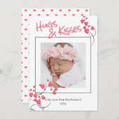 お洒落ハートハグとキスバレンタイン シーズンカード (正面/裏面)