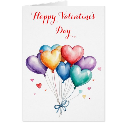 お洒落ハートバルーンハッピーバレンタインデー (正面)