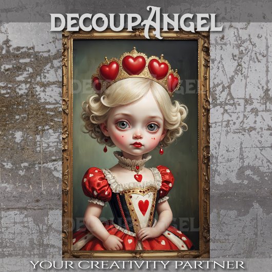 お洒落ハートプリンセス- Decompage - 薄葉紙