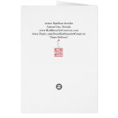 お洒落ハート吹き出しグリーティングカード (裏面)