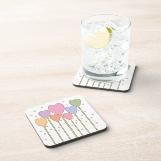 お洒落ハート棒つきキャンデー コースター (右側)