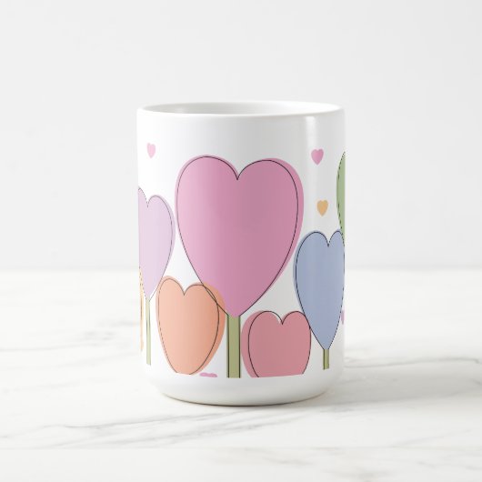 お洒落ハート棒つきキャンデー コーヒーマグカップ (中央)